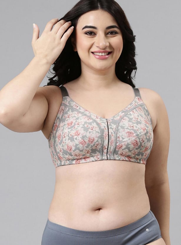 ENAMOR Printed Non-Padded Non-Wired Full Coverage Bra