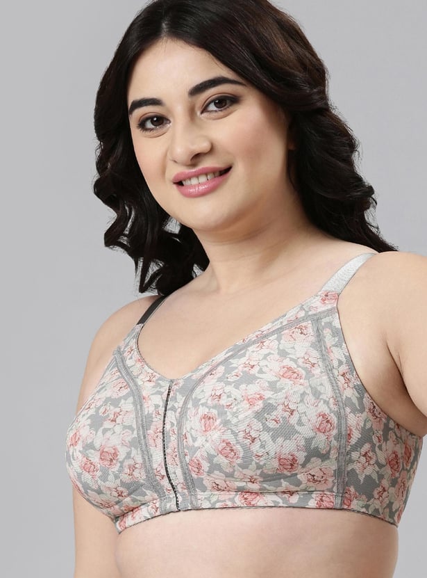 ENAMOR Printed Non-Padded Non-Wired Full Coverage Bra