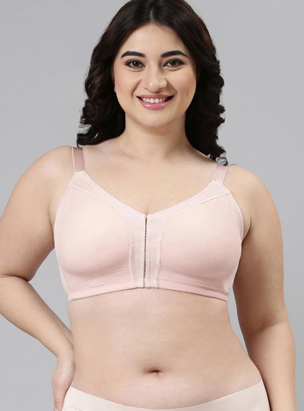 ENAMOR Solid Non-Padded Non-Wired Full Coverage Bra