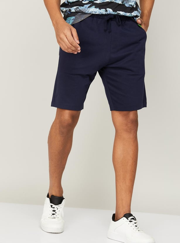 FAME FOREVER Men Solid Elasticated Shorts