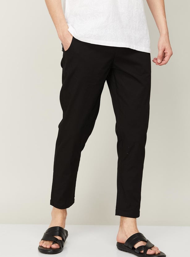 MELANGE Solid Elasticated Ethnic Pants