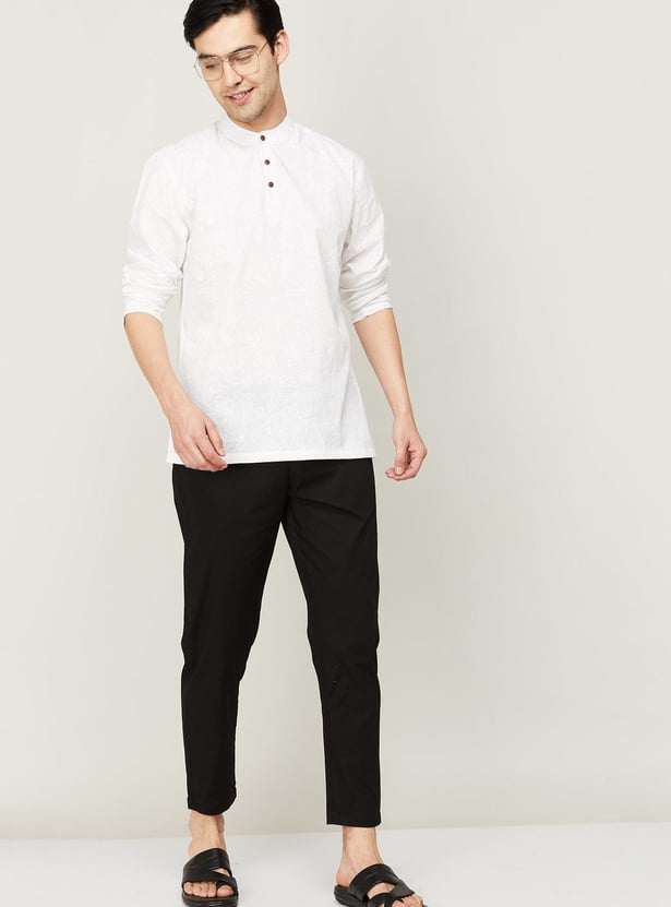 MELANGE Solid Elasticated Ethnic Pants