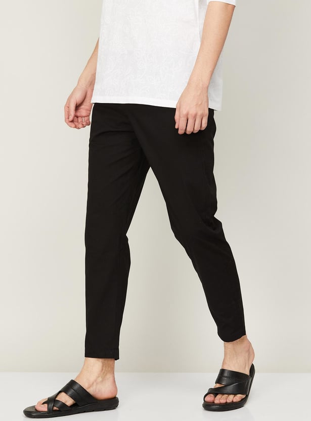 MELANGE Solid Elasticated Ethnic Pants