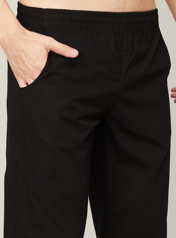 MELANGE Solid Elasticated Ethnic Pants