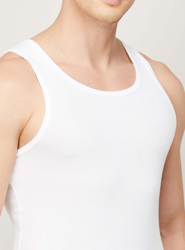 FAME FOREVER Men Solid Round Neck Inner Vest