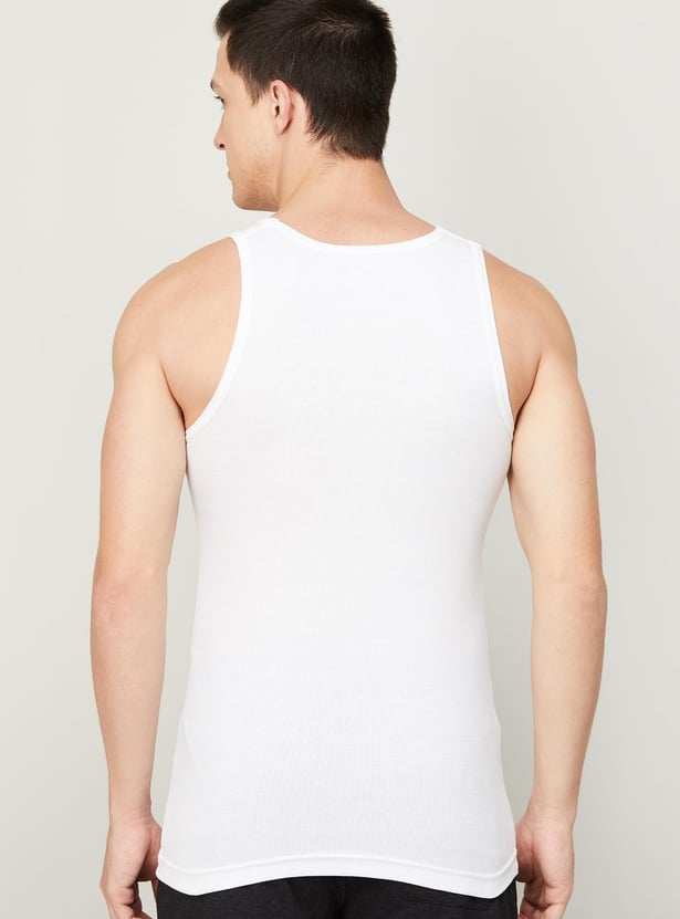 FAME FOREVER Men Solid Round Neck Inner Vest