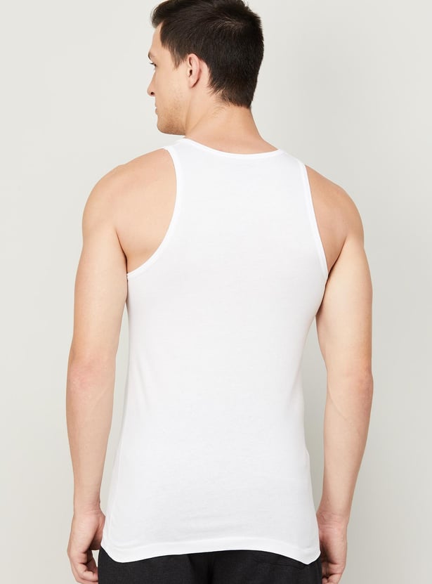 FAME FOREVER Men Solid Round Neck Inner Vest