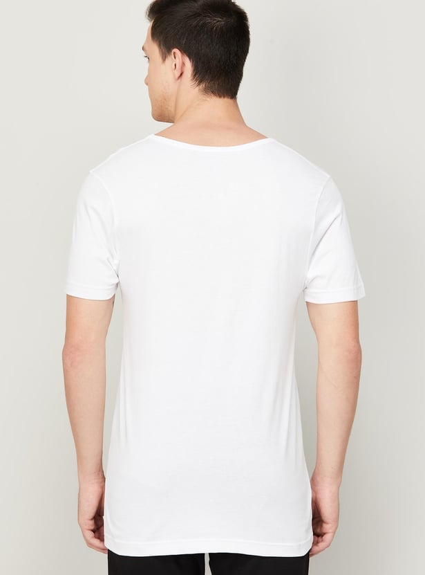 FAME FOREVER Men Solid Round Neck Regular Fit Vest