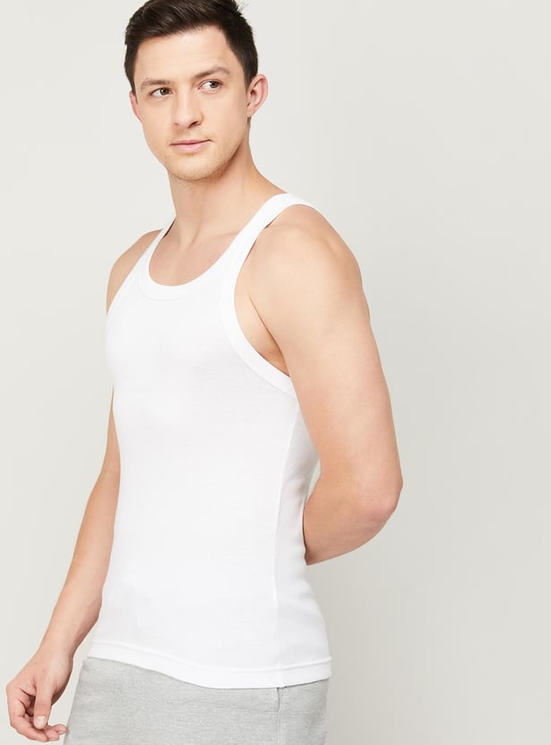 FAME FOREVER Men Solid Round Neck Inner Vest