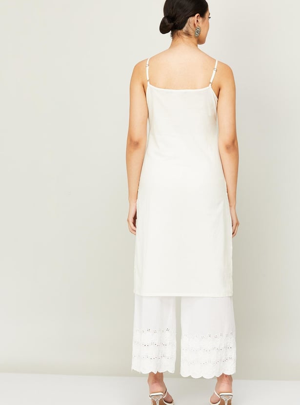 MELANGE Women Solid Sleeveless Long Slip