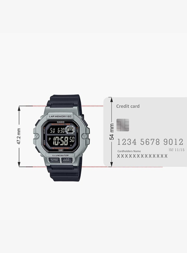 CASIO Men Solid Digital Watch with Resin Strap - D270