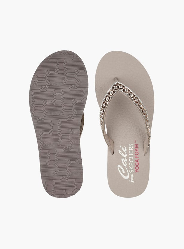 SKECHERS Women Embellished V-Strap Slippers
