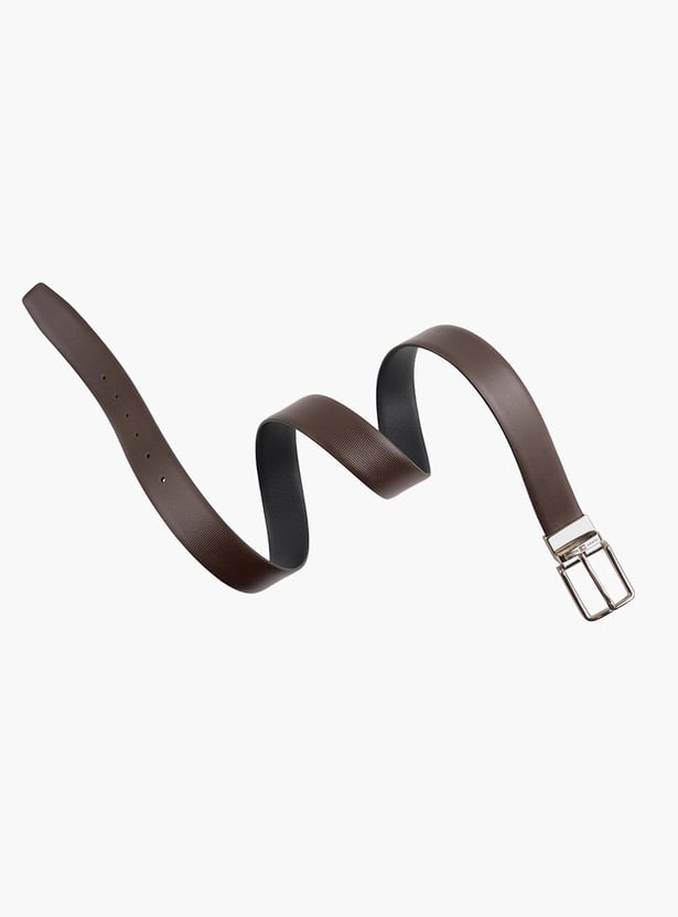 TOMMY HILFIGER Genuine Leather Textured Formal Belt
