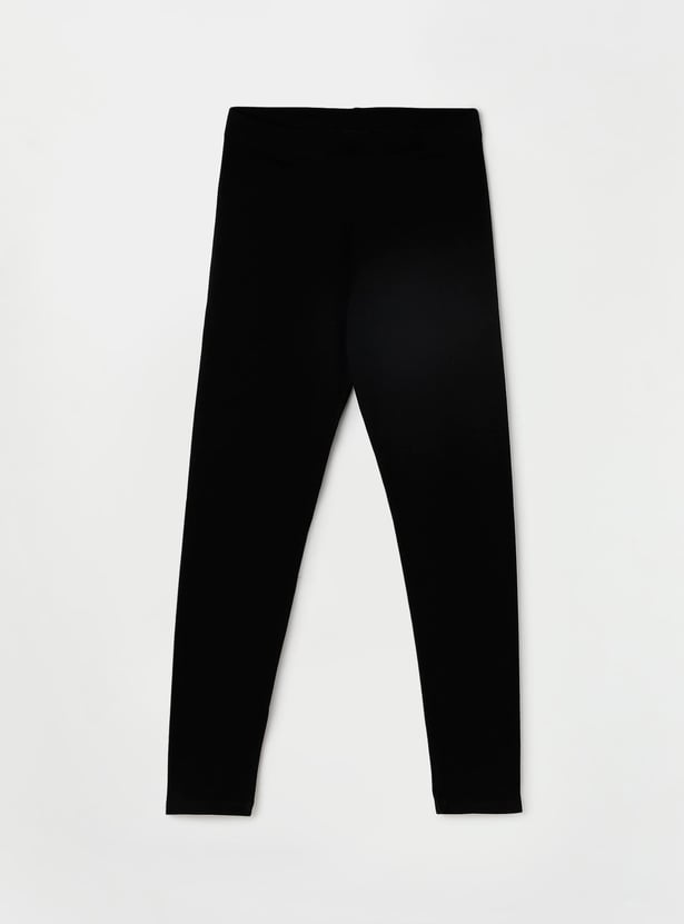 FAME FOREVER Girls Solid Elasticated Leggings