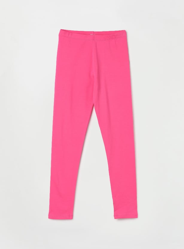 FAME FOREVER Girls Solid Elasticated Leggings
