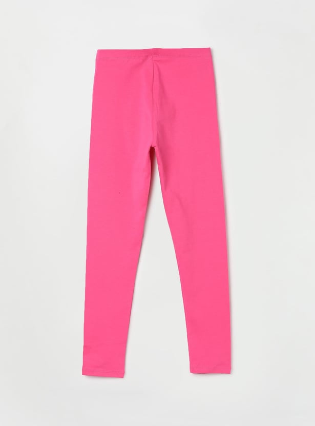 FAME FOREVER Girls Solid Elasticated Leggings