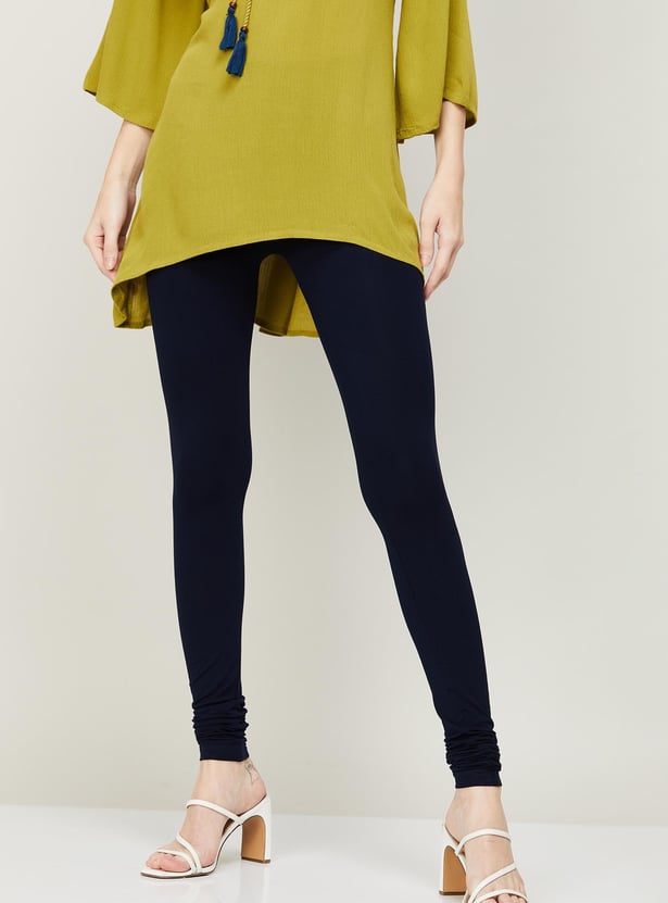 MELANGE Women Solid Elasticated Waist Churidar