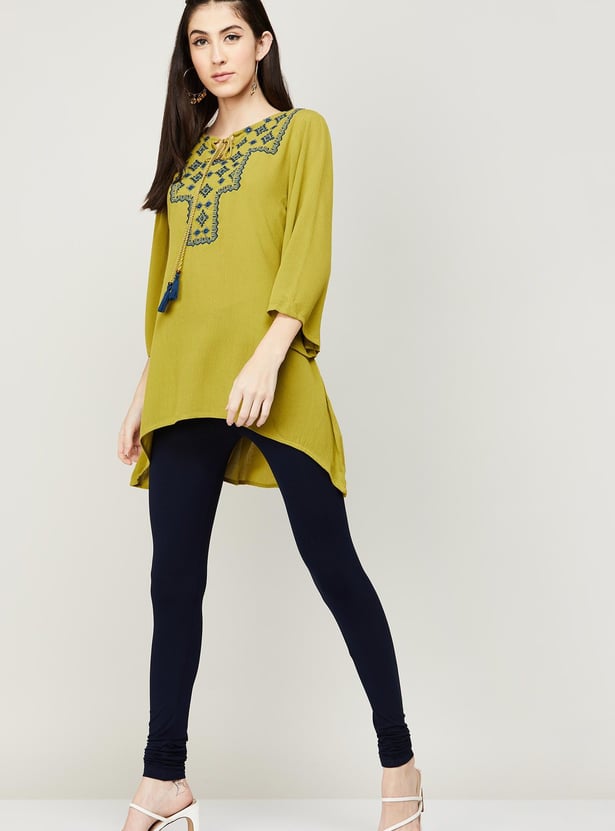 MELANGE Women Solid Elasticated Waist Churidar