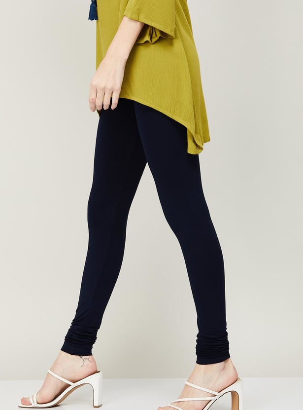 MELANGE Women Solid Elasticated Waist Churidar