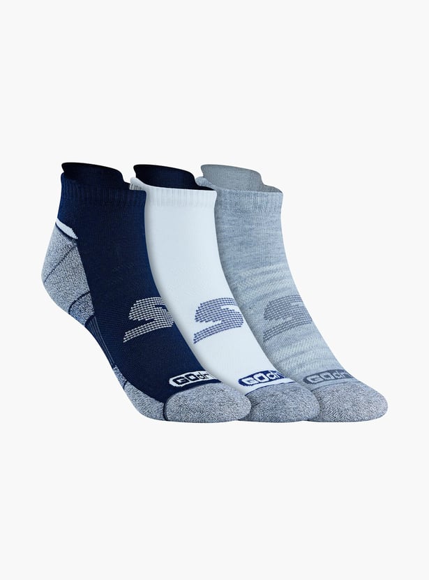 SKECHERS Men Printed Ankle-Length Socks - Pack of 3