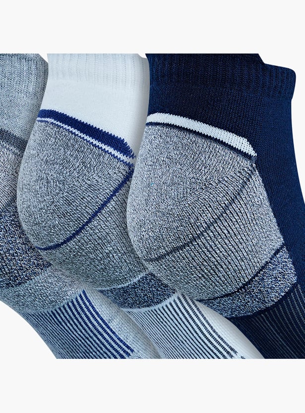 SKECHERS Men Printed Ankle-Length Socks - Pack of 3