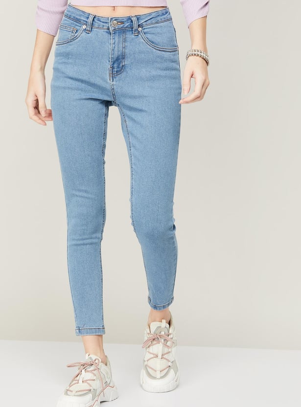 FAME FOREVER Women Lightwashed Skinny Fit Jeans
