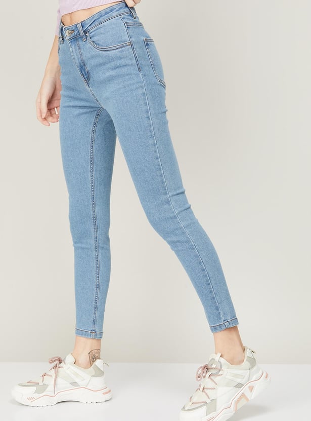 FAME FOREVER Women Lightwashed Skinny Fit Jeans