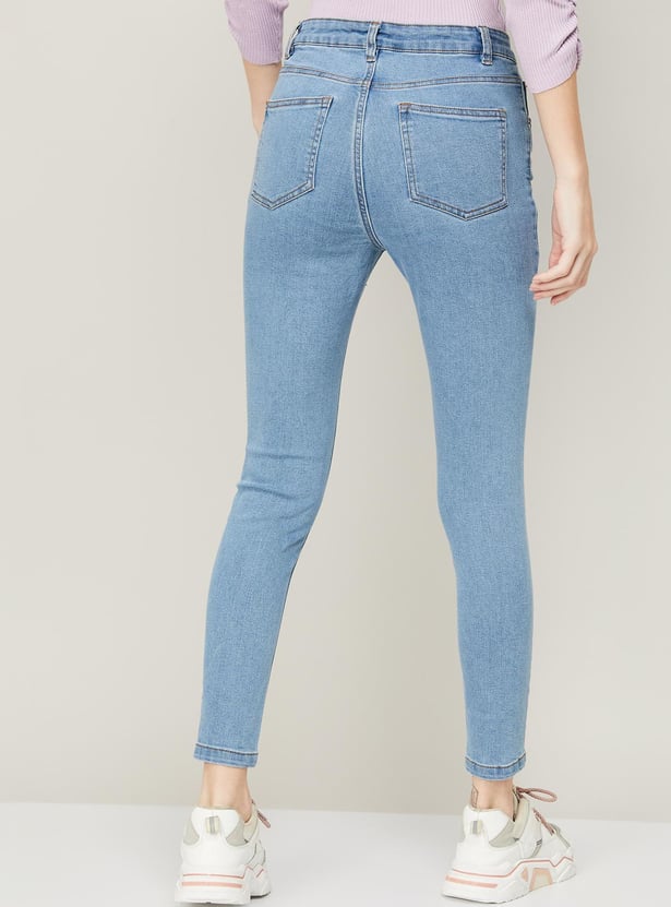 FAME FOREVER Women Lightwashed Skinny Fit Jeans