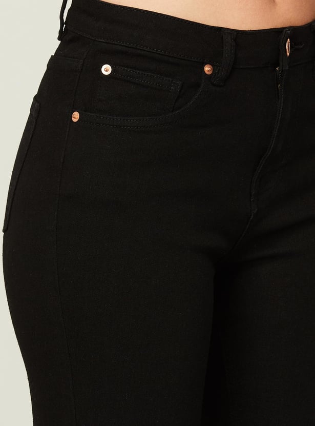 FAME FOREVER Women Solid Skinny Fit Dark Jeans