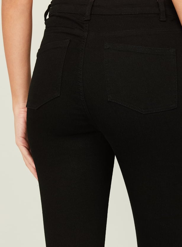 FAME FOREVER Women Solid Skinny Fit Dark Jeans