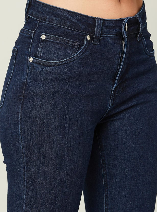FAME FOREVER Women Solid Skinny Fit Dark Jeans