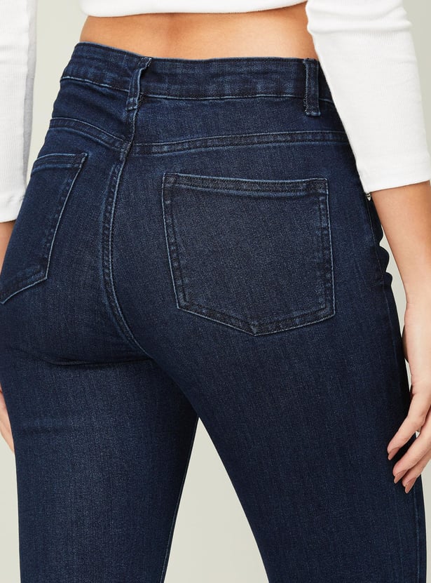 FAME FOREVER Women Solid Skinny Fit Dark Jeans