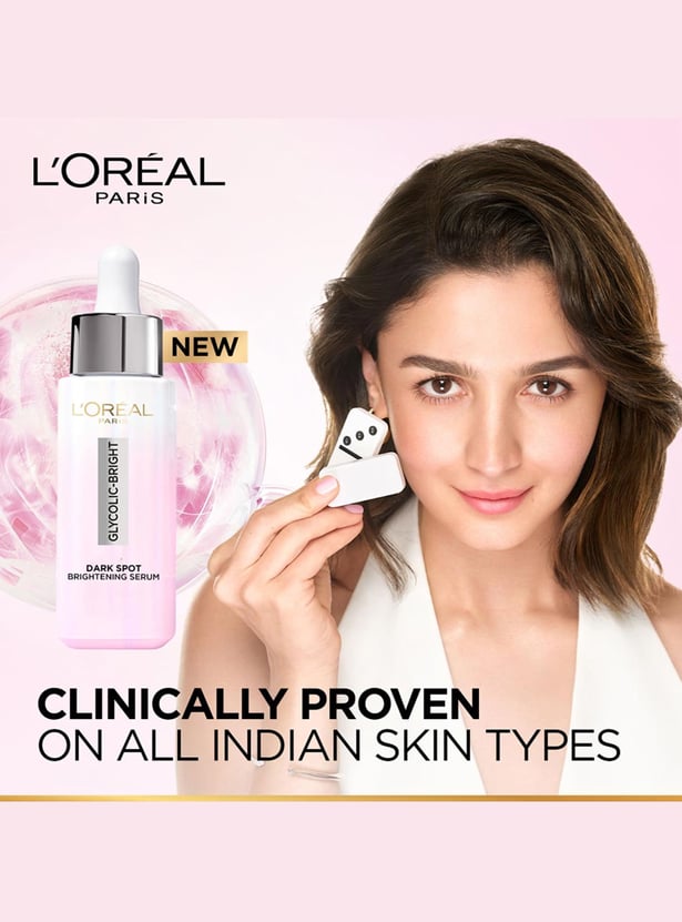 LOREAL PARIS Glycolic Bright Melasyl + Niacinamide Face Serum for Brightening Dark Spots - 15ml