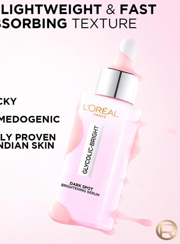 LOREAL PARIS Glycolic Bright Melasyl + Niacinamide Face Serum for Brightening Dark Spots - 15ml