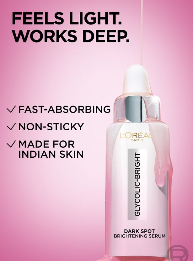 LOREAL PARIS Glycolic Bright Melasyl + Niacinamide Face Serum for Brightening Dark Spots - 30ml