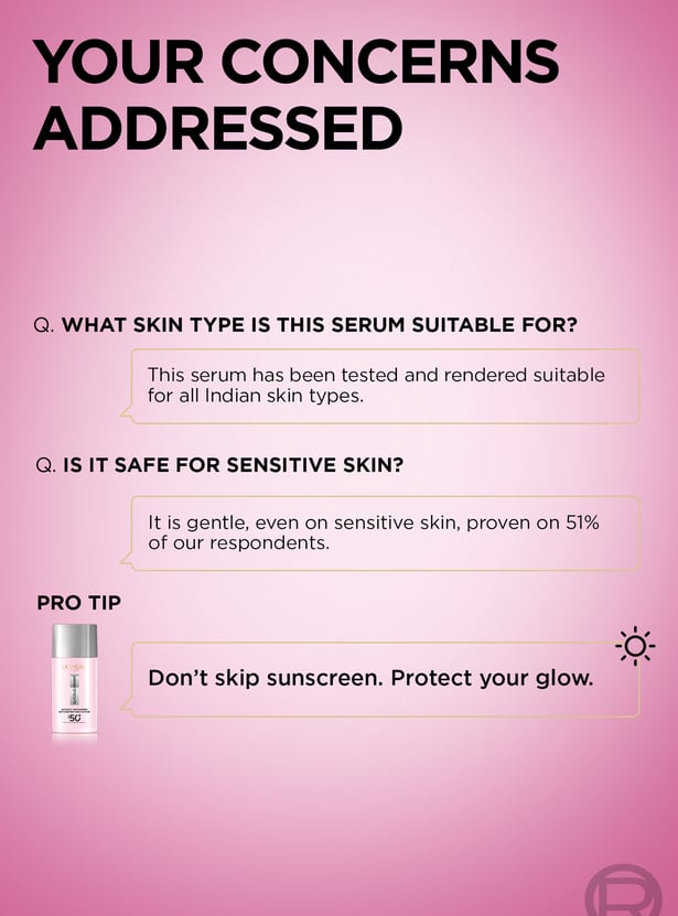 LOREAL PARIS Glycolic Bright Melasyl + Niacinamide Face Serum for Brightening Dark Spots - 30ml