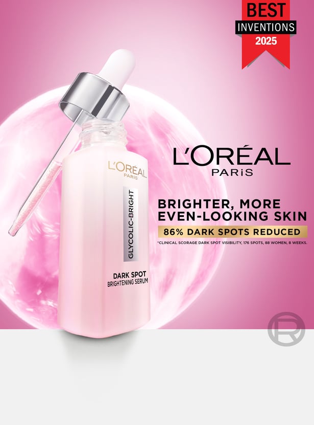 LOREAL PARIS Glycolic Bright Melasyl + Niacinamide Face Serum for Brightening Dark Spots - 30ml