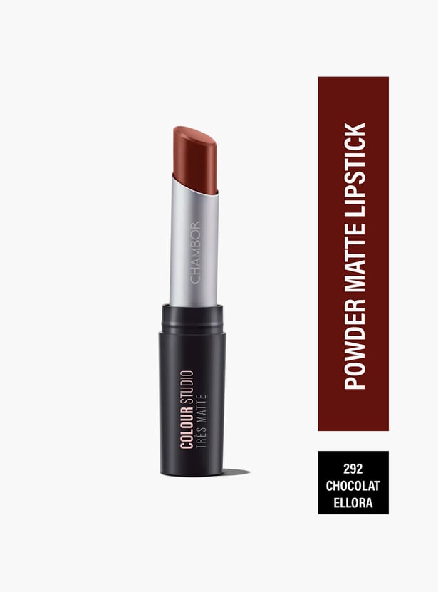 CHAMBOR Colour Studio Tres Matte SPF 30 Lipstick - Chocolat Ellora - 3.2g