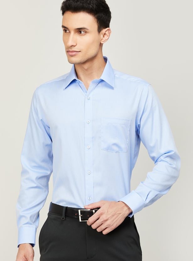 PARK AVENUE Men Structured Regular Fit Formal Shirt