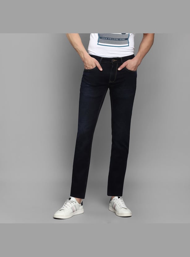 LP JEANS Men Solid Slim Tapered Dark Jeans