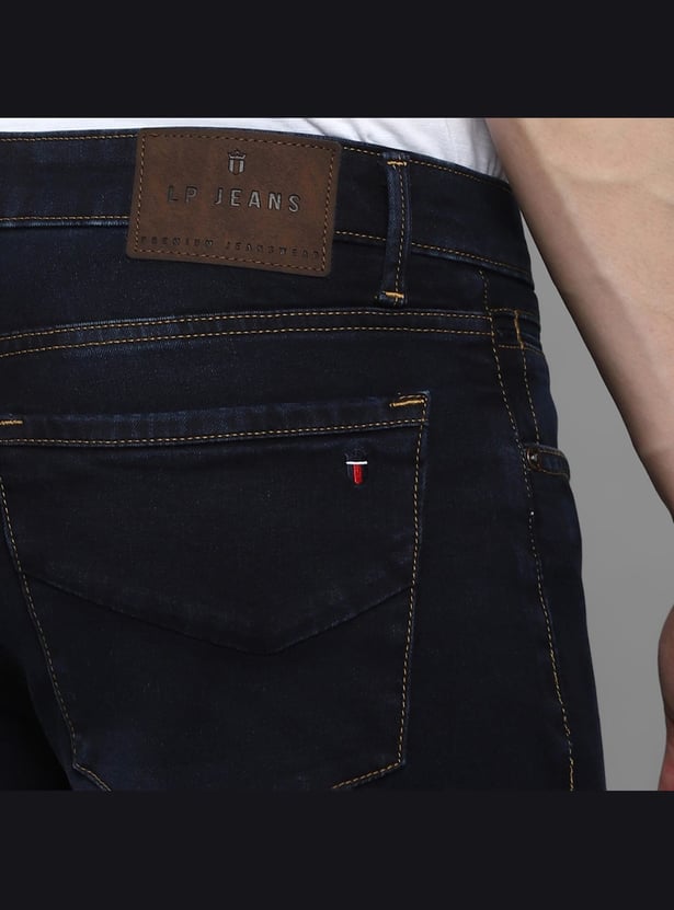 LP JEANS Men Solid Slim Tapered Dark Jeans