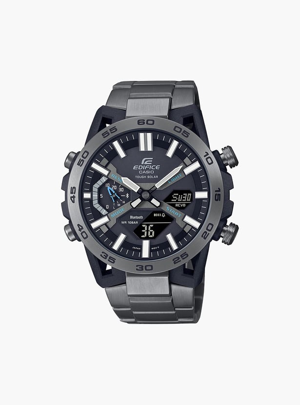 CASIO EDIFICE Men Solid Analog-Digital Watch with Resin Strap - ED565