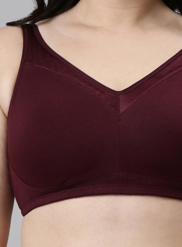 ENAMOR Solid Non-Padded Non-Wired Minimizer Bra