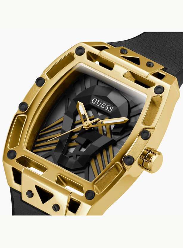 GUESS Men Analog Watch With Leather Strap - GW0499G1
