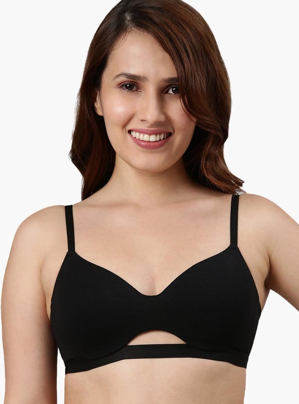 ENAMOR Solid Non-Wired Padded T-shirt Bra