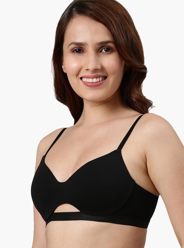 ENAMOR Solid Non-Wired Padded T-shirt Bra