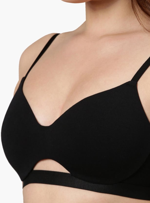 ENAMOR Solid Non-Wired Padded T-shirt Bra
