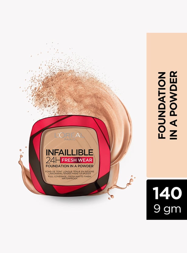 L'OREAL PARIS Infallible 24H Freshwear Foundation Powder - 140 Golden Beige - 9gm