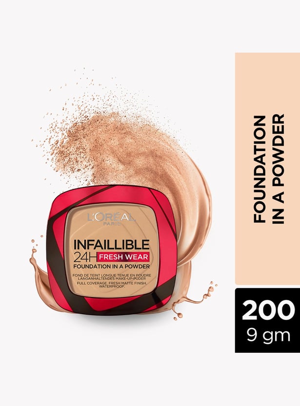 L'OREAL PARIS Infallible 24H Freshwear Foundation Powder - 200 Golden Honey - 9gm