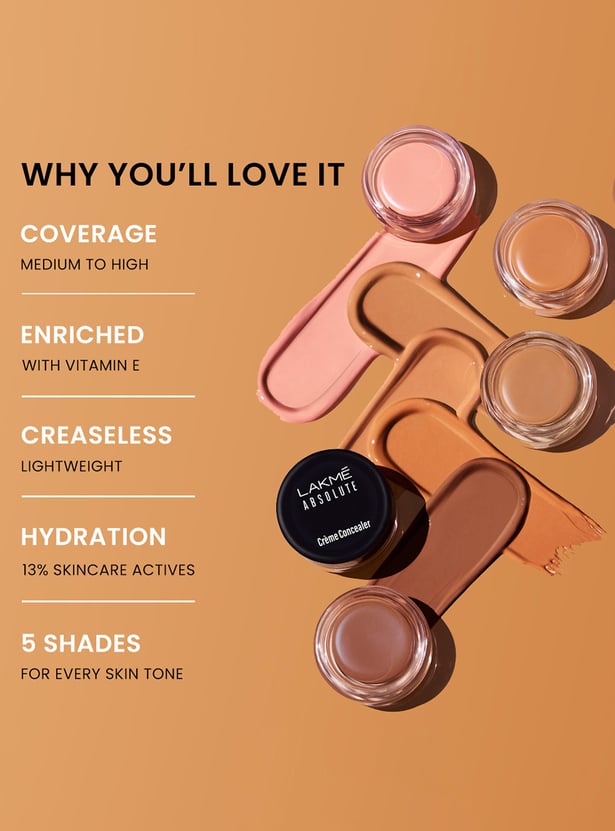 LAKME Absolute Creme Concealer - 24 Beige - 3.9g